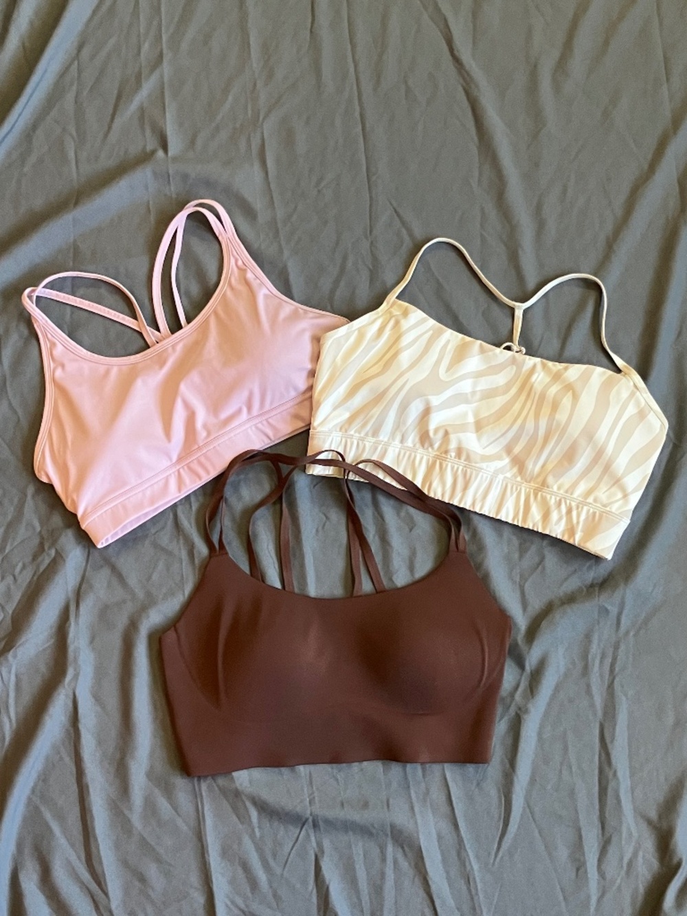 Strappy Sports Bra Trio (Size S/M)
